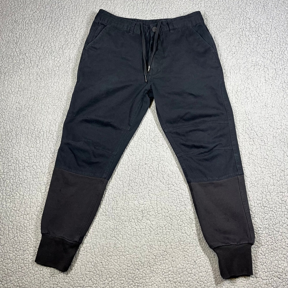 Kith Mercer Jogger Pants Black Cotton Twill Paneled Streetwear Womens Size‎ 31